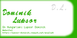 dominik lupsor business card